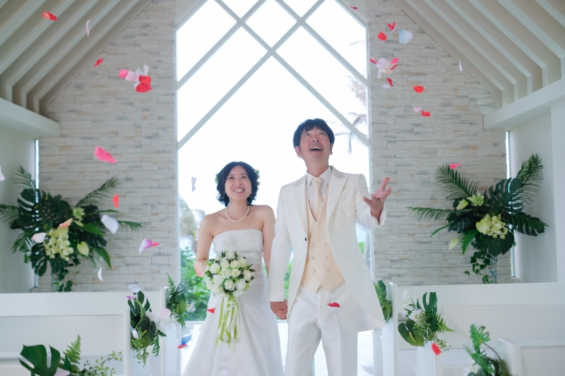 お客様の撮影レポート【ムーンビーチ&チャペルプレミアムフォトプラン】★結婚記念