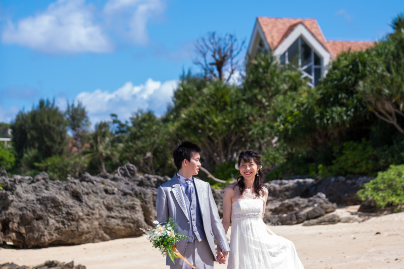 お客様の撮影レポート【おんなそんビーチフォトアルバムパッケージ】★結婚記念