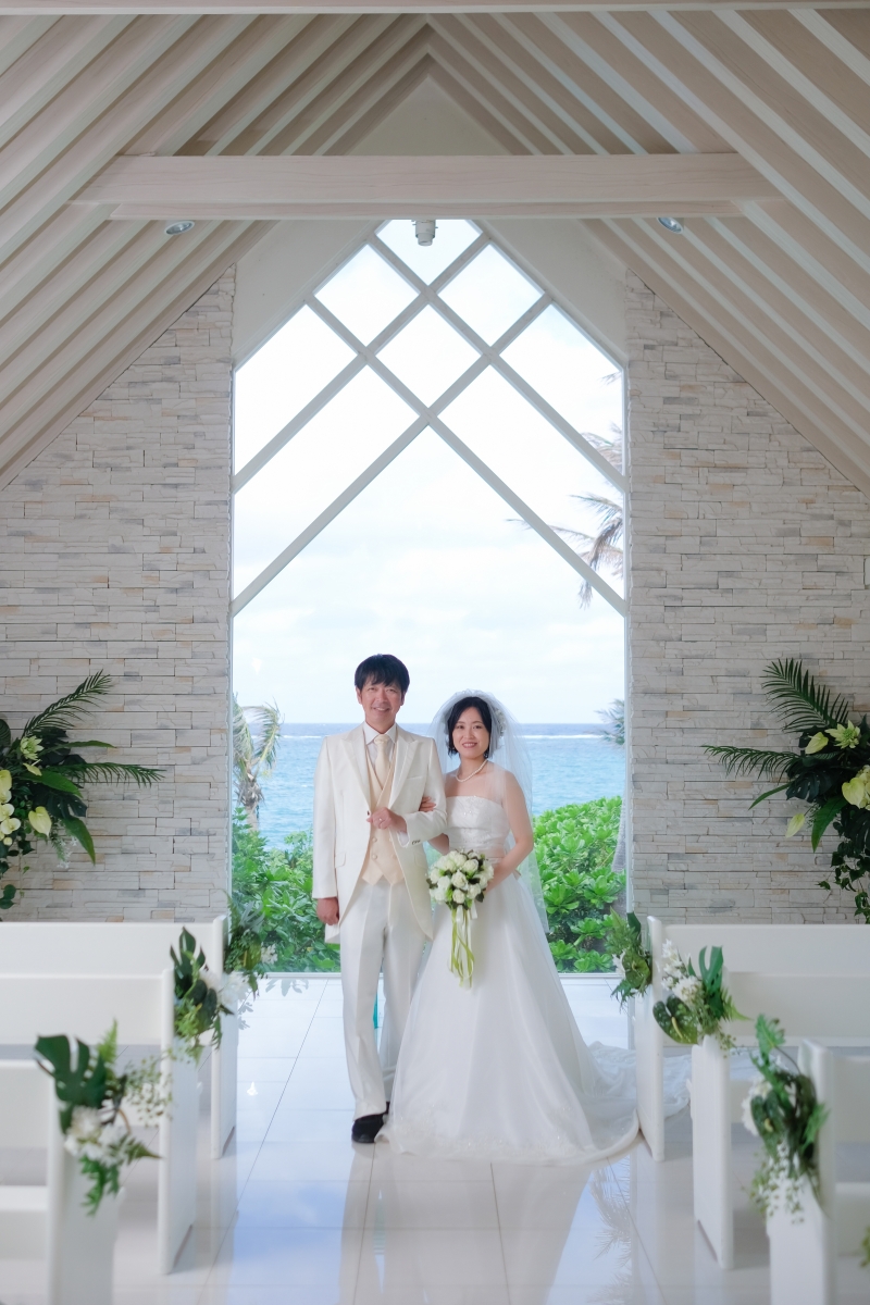 お客様の撮影レポート【ムーンビーチ&チャペルプレミアムフォトプラン】★結婚記念