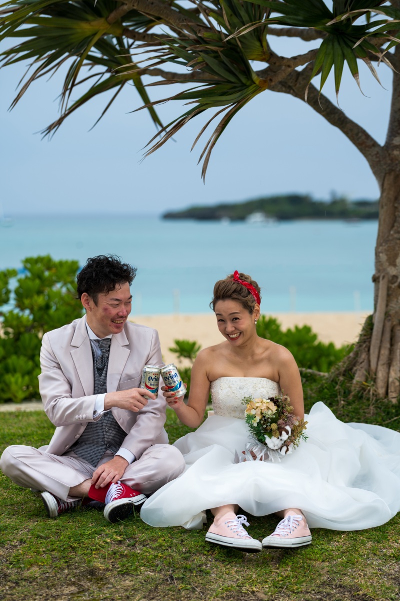 お客様の撮影レポート【おんなそんビーチフォトアルバムパッケージ】★小雨模様