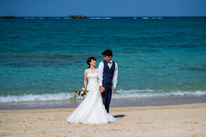 お客様の撮影レポート【おんなそんビーチフォトアルバムパッケージ】★結婚記念