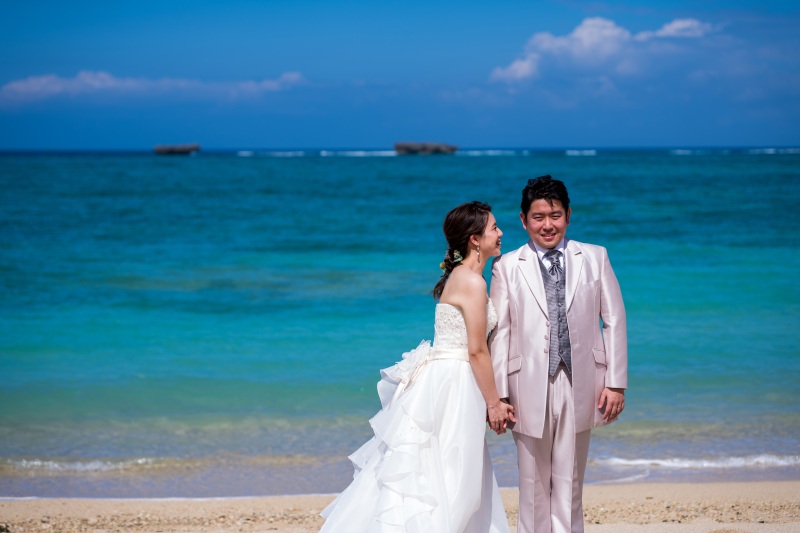 お客様の撮影レポート【おんなそんビーチフォトアルバムパッケージ】★結婚記念