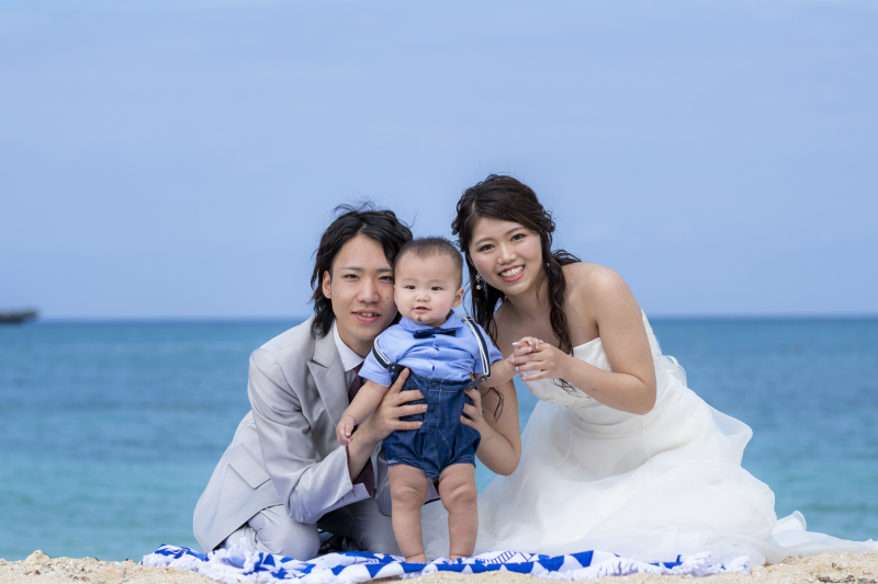 お客様の撮影レポート【おんなそんビーチフォトアルバムパッケージ】お子様同伴