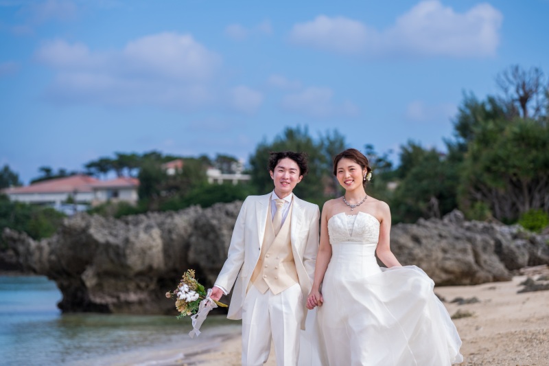 お客様の撮影レポート【おんなそんビーチフォトアルバムパッケージ】★結婚記念