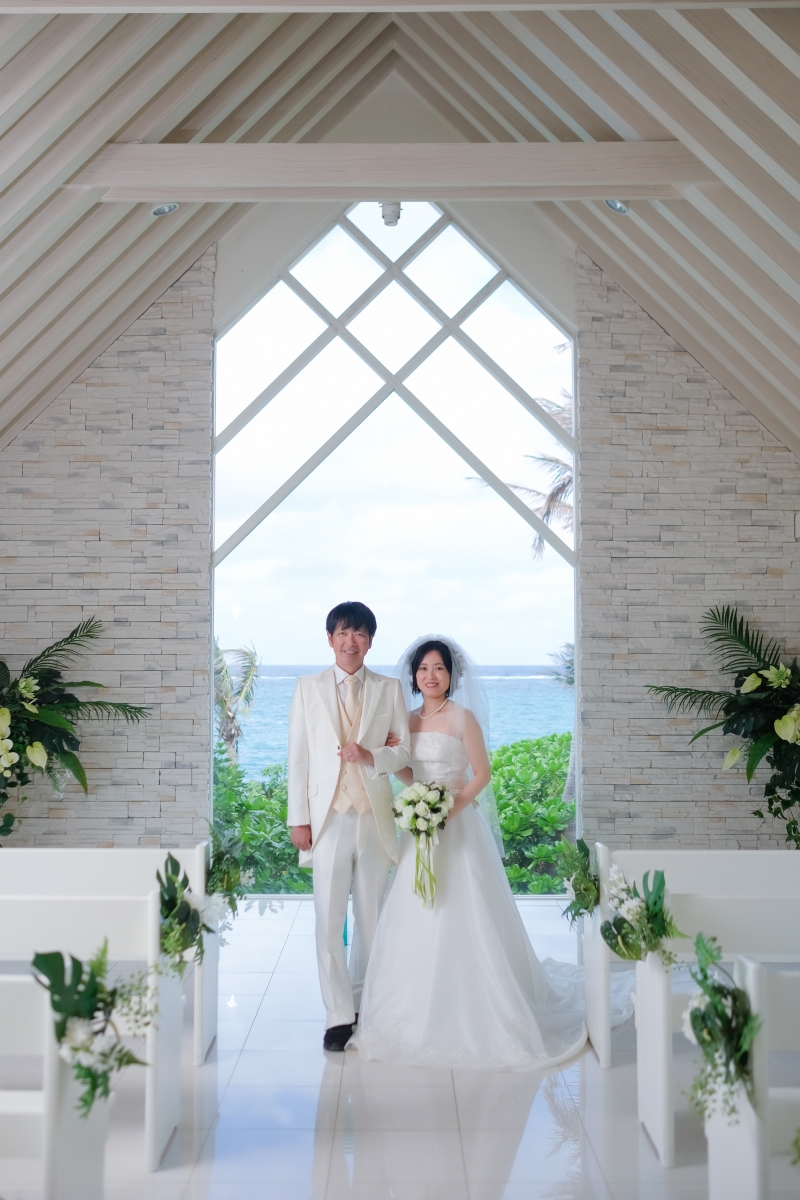 お客様の撮影レポート【ムーンビーチ&チャペルプレミアムフォトプラン】★結婚記念
