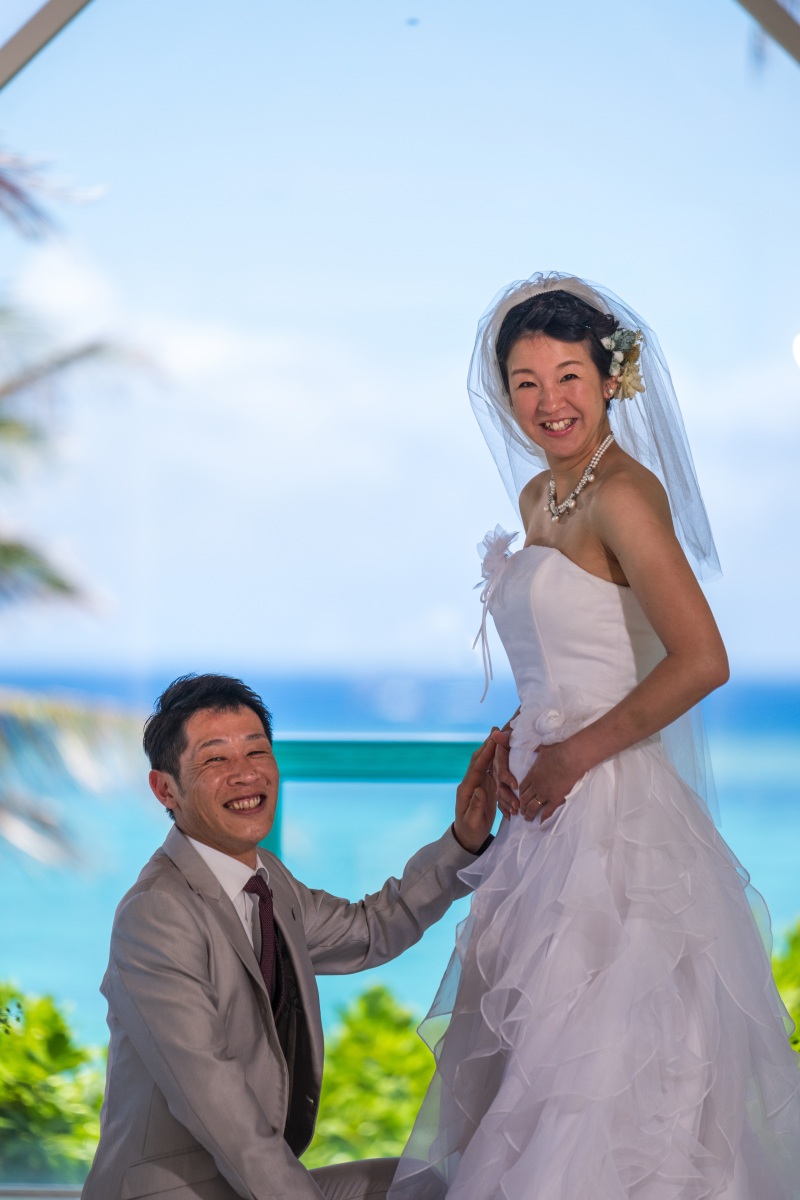 お客様の撮影レポート【ムーンビーチ&チャペルプレミアムフォトプラン】★結婚記念