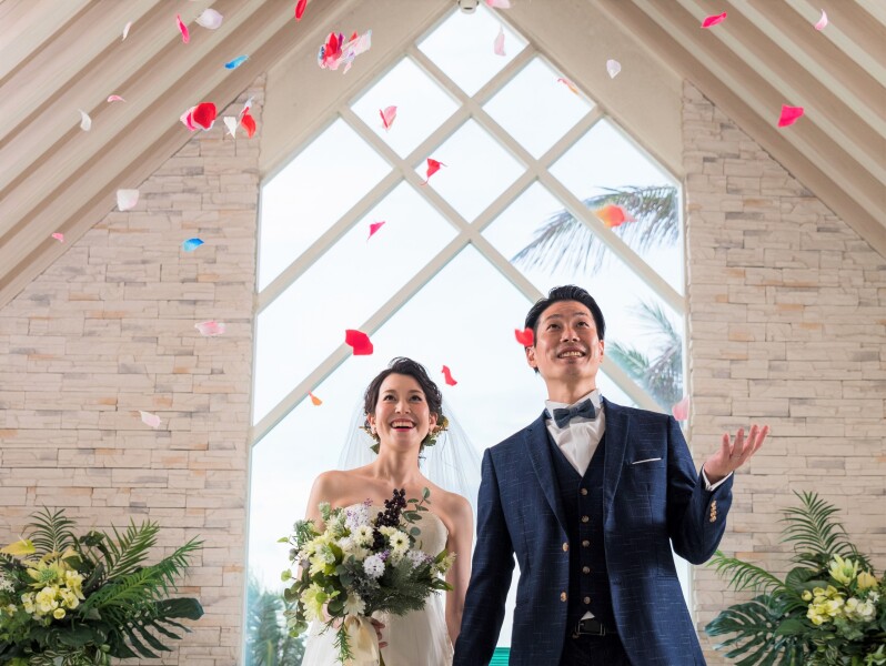 「チャペルセレモニーフォト」を結婚式の代わりに★ムーンビーチ編