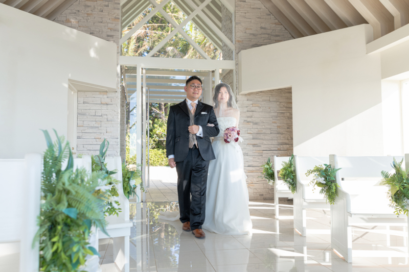 「まるで結婚式のようなチャペルセレモニーフォト」★ムーンビーチ編