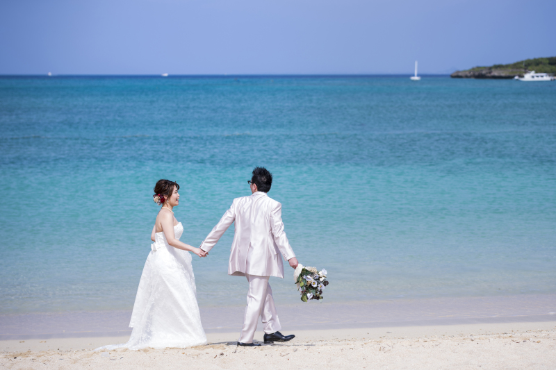 お客様の撮影レポート【おんなそんビーチフォト アルバムパッケージ】★ご結婚記念