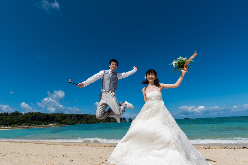 お客様の撮影レポート【おんなそんビーチフォトアルバムパッケージ】★結婚記念