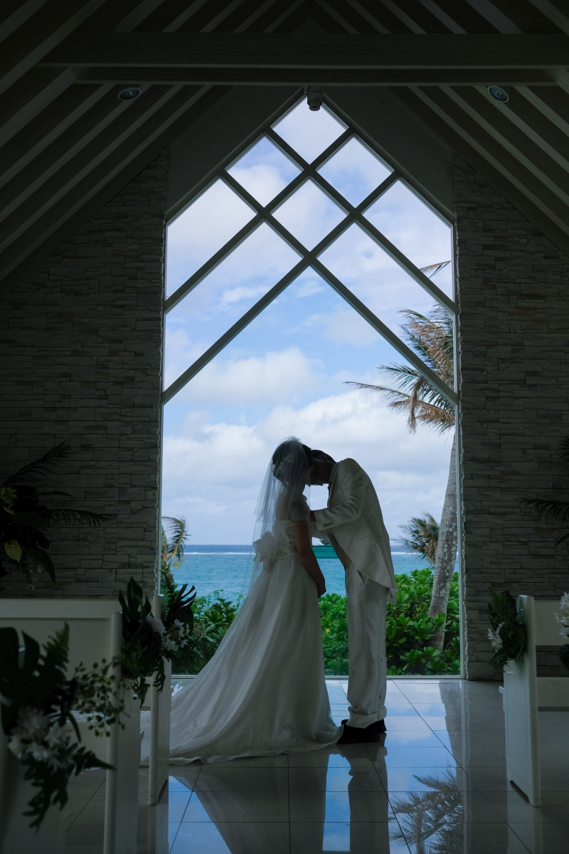 お客様の撮影レポート【ムーンビーチ&チャペルプレミアムフォトプラン】★結婚記念