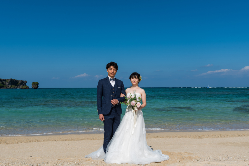 お客様の撮影レポート【おんなそんビーチフォトアルバムパッケージ】★結婚記念