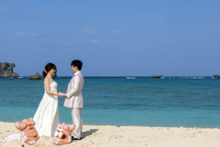 お客様の撮影レポート【おんなそんビーチフォトアルバムパッケージ】★前撮り