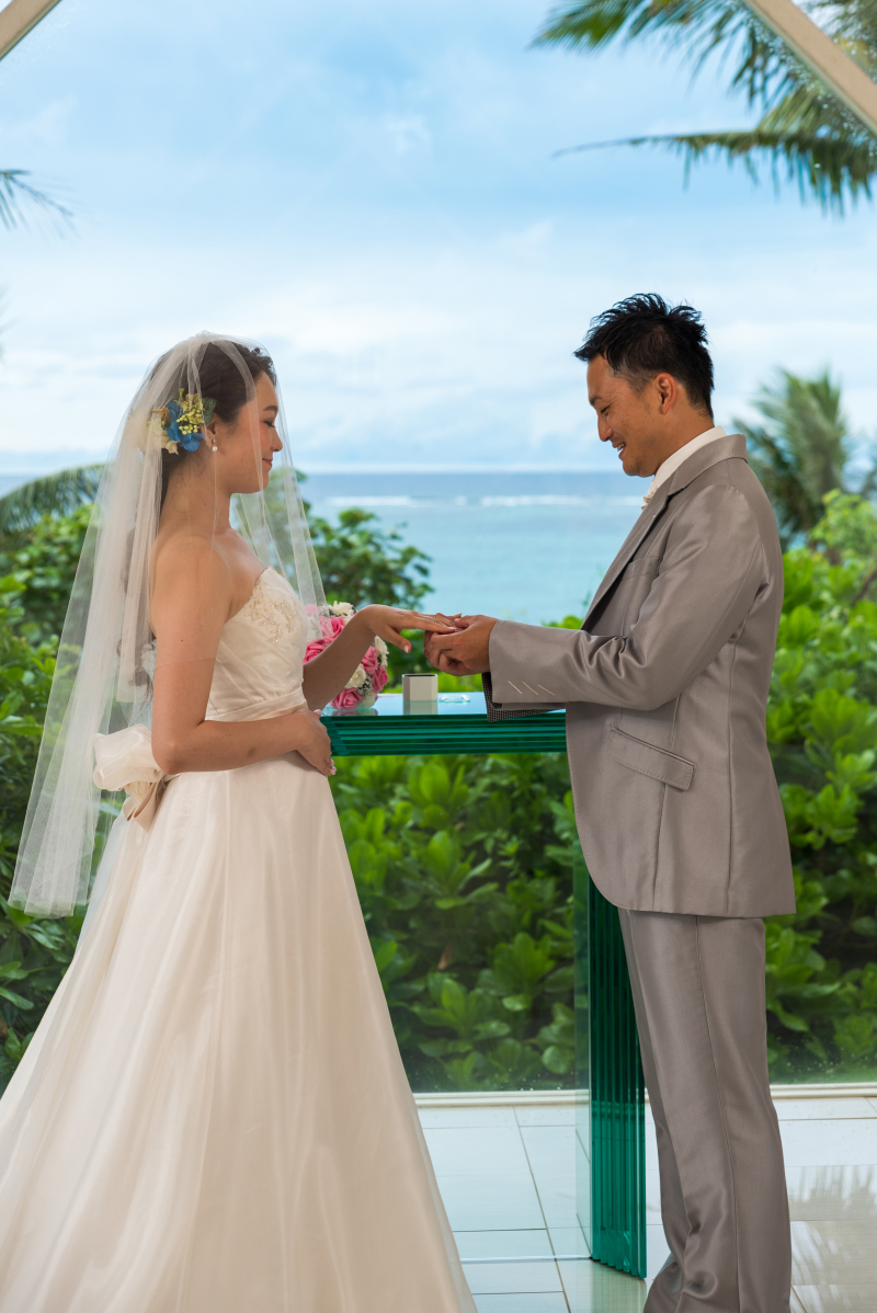 お客様の撮影レポート【ムーンビーチ＆チャペルプレミアムフォト】★サンセット