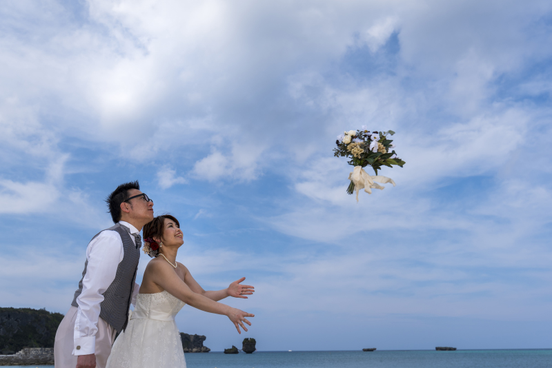 お客様の撮影レポート【おんなそんビーチフォト アルバムパッケージ】★ご結婚記念