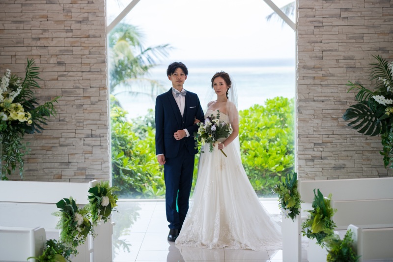 結婚式の代わりの記念に「チャペルセレモニーフォト」★ムーンビーチ編