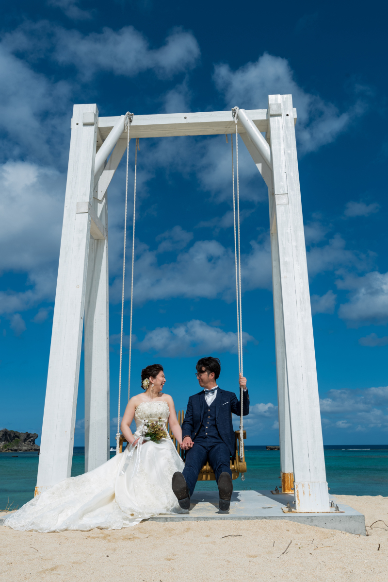 お客様の撮影レポート【おんなそんビーチフォトアルバムパッケージ】★結婚記念