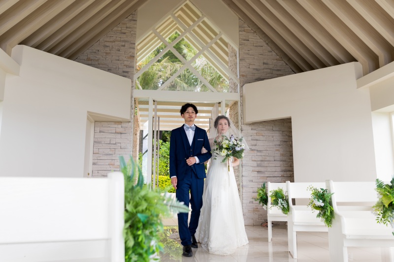 「まるで結婚式のようなチャペルセレモニーフォト」★ムーンビーチ編★