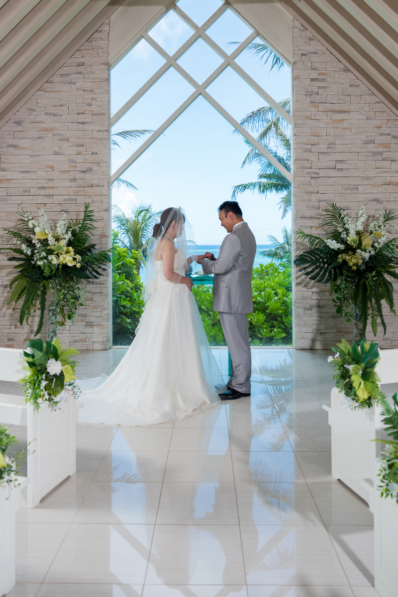 お客様の撮影レポート【ムーンビーチ&チャペルプレミアムフォト】★結婚記念