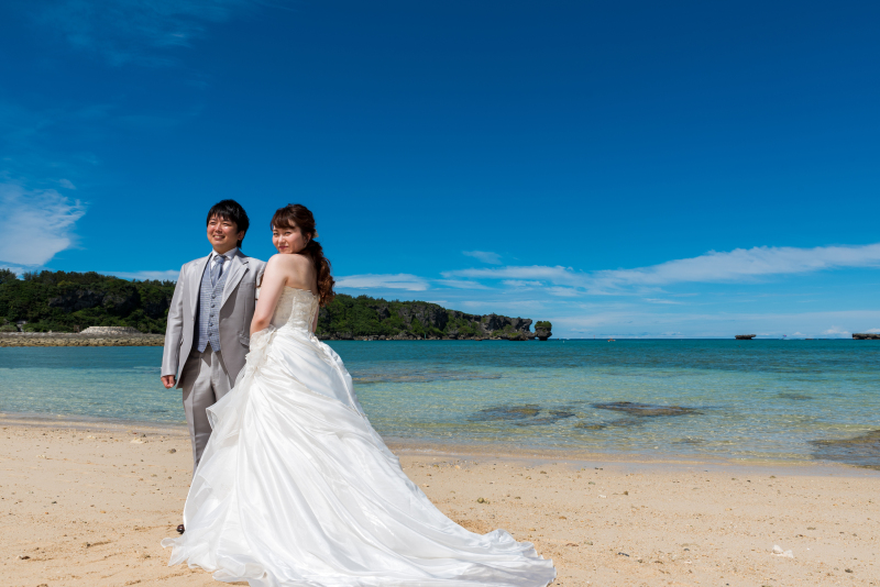 お客様の撮影レポート【おんなそんビーチフォトアルバムパッケージ】★結婚記念