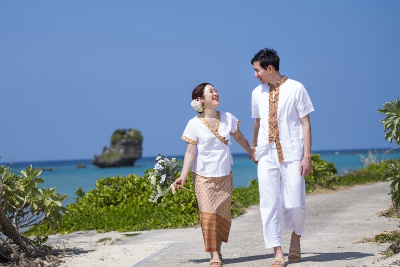 お客様の撮影レポート【おんなそんビーチフォトアルバムパッケージ】★結婚記念