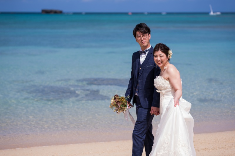 お客様の撮影レポート【おんなそんビーチフォトアルバムパッケージ】★結婚記念