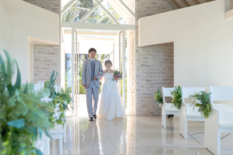 「まるで結婚式のようなチャペルセレモニーフォト」★ムーンビーチ編