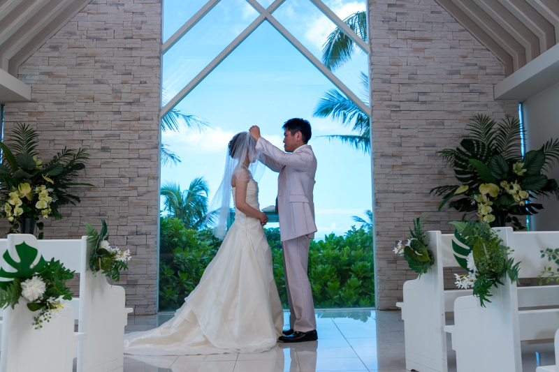 お客様の撮影レポート【ムーンビーチ&チャペルプレミアムフォト】★結婚記念