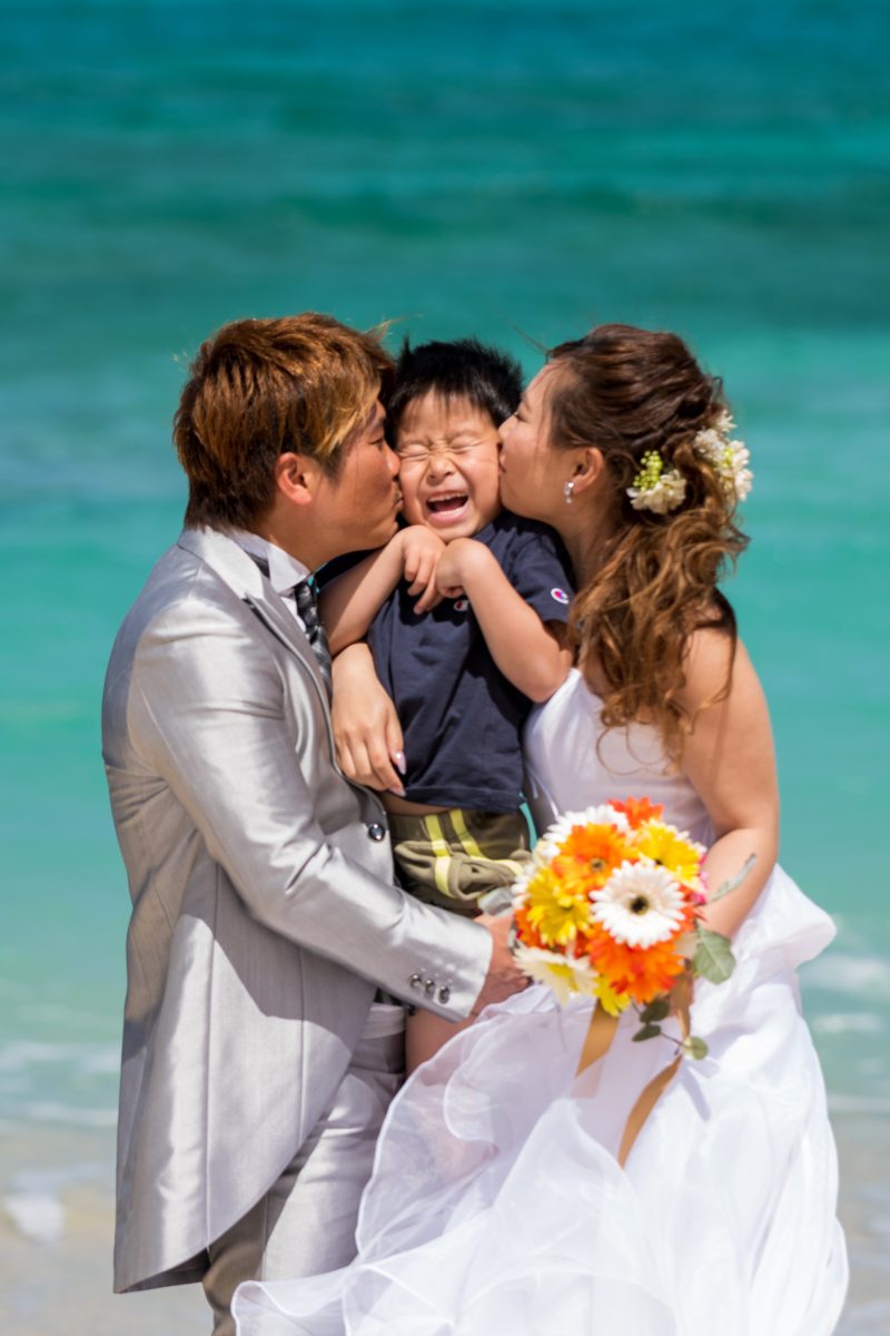 お客様の撮影レポート【おんなそんビーチフォトアルバムパッケージ】★お子様同伴