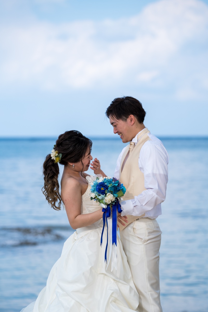 お客様の撮影レポート【おんなそんビーチフォトアルバムパッケージ】★結婚記念