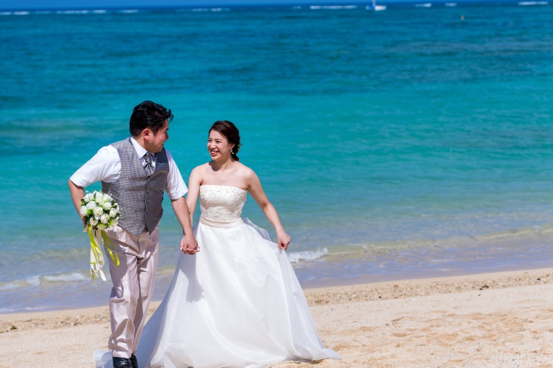 お客様の撮影レポート【おんなそんビーチフォトアルバムパッケージ】★結婚記念