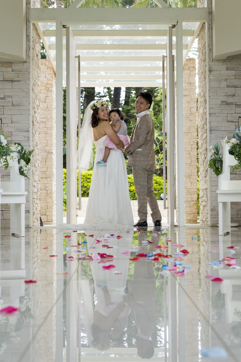 お客様の撮影レポート【ムーンビーチ＆チャペルプレミアムフォト】★お子様同行