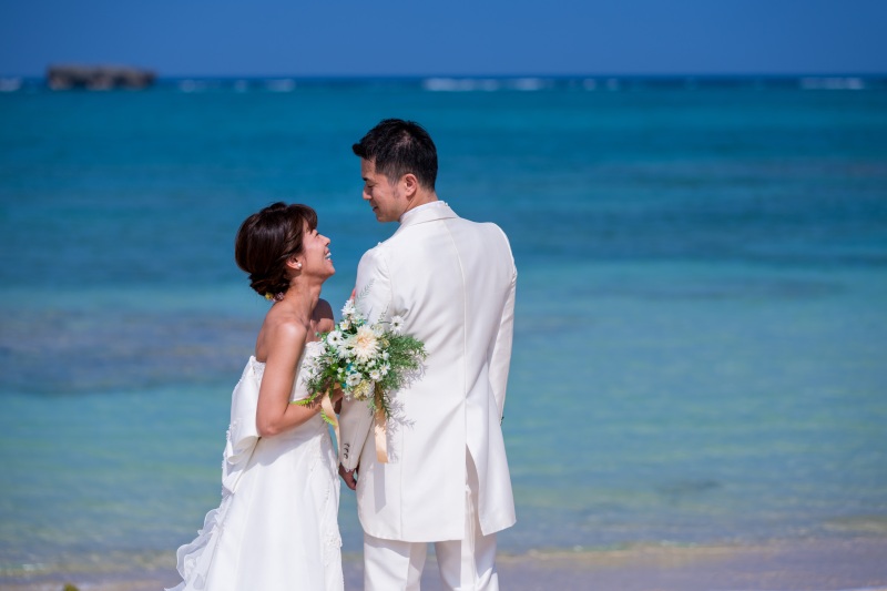 お客様の撮影レポート【おんなそんビーチフォトアルバムパッケージ】★結婚記念