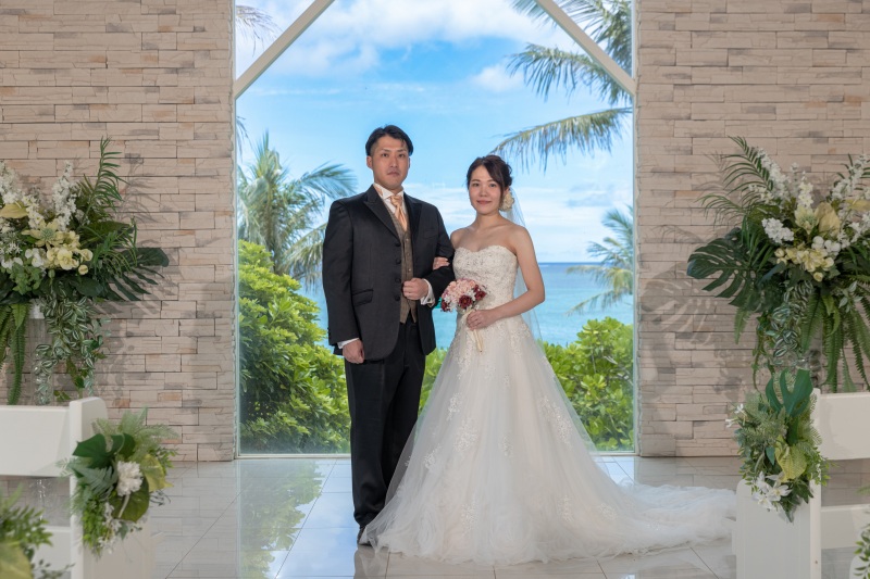 「まるで結婚式のようなチャペルセレモニーフォト」★ムーンビーチ編★