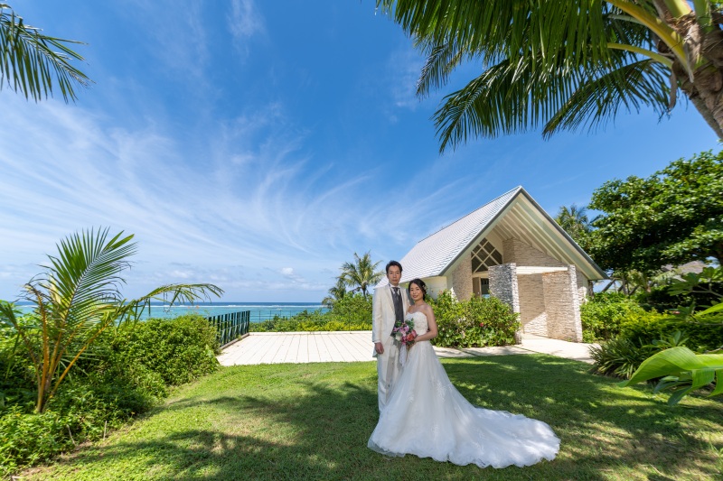 結婚式の代わりの記念に「チャペルセレモニーフォト」★ムーンビーチ編