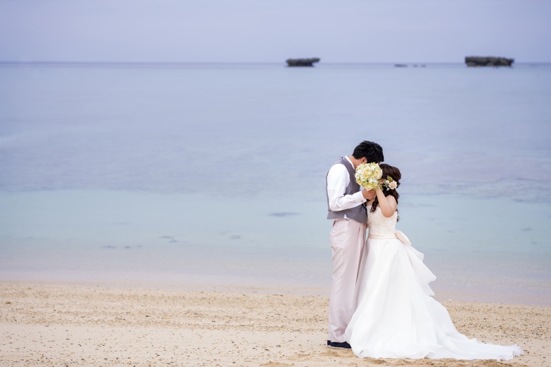 お客様の撮影レポート【おんなそんビーチフォト アルバムパッケージ】★ご結婚記念
