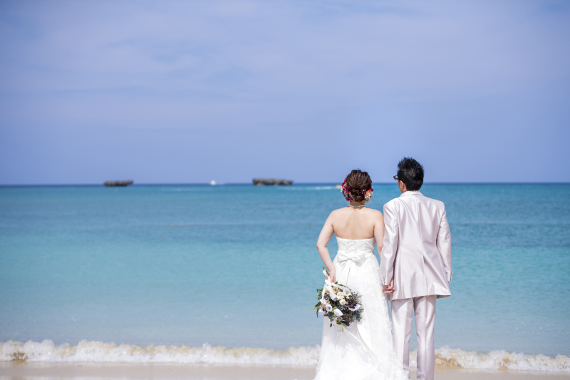 お客様の撮影レポート【おんなそんビーチフォト アルバムパッケージ】★ご結婚記念