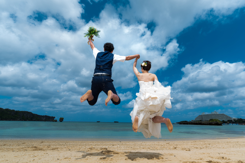 お客様の撮影レポート【おんなそんビーチフォトアルバムパッケージ】★結婚記念