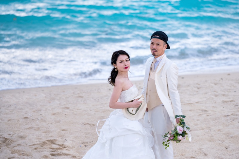 お客様の撮影レポート【おんなそんビーチフォトアルバムパッケージ】★結婚記念