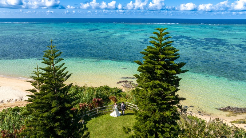 恩納村のロケーションを満喫！スタジオムーン【ドローン撮影】