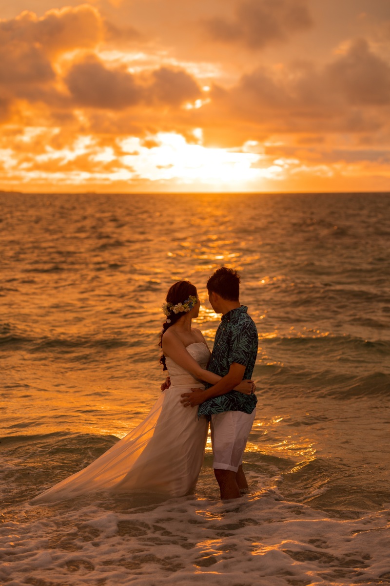 お客様の撮影レポート【ムーンビーチ＆チャペルプレミアムフォト】★サンセット