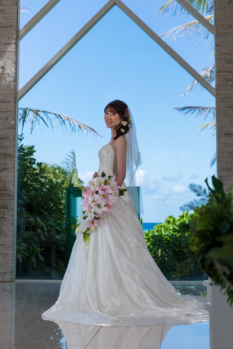 「結婚式のようなチャペルセレモニーフォト」★ムーンビーチ編