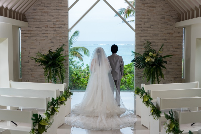 お客様の撮影レポート【ムーンビーチ&チャペルプレミアムフォトプラン】★結婚記念