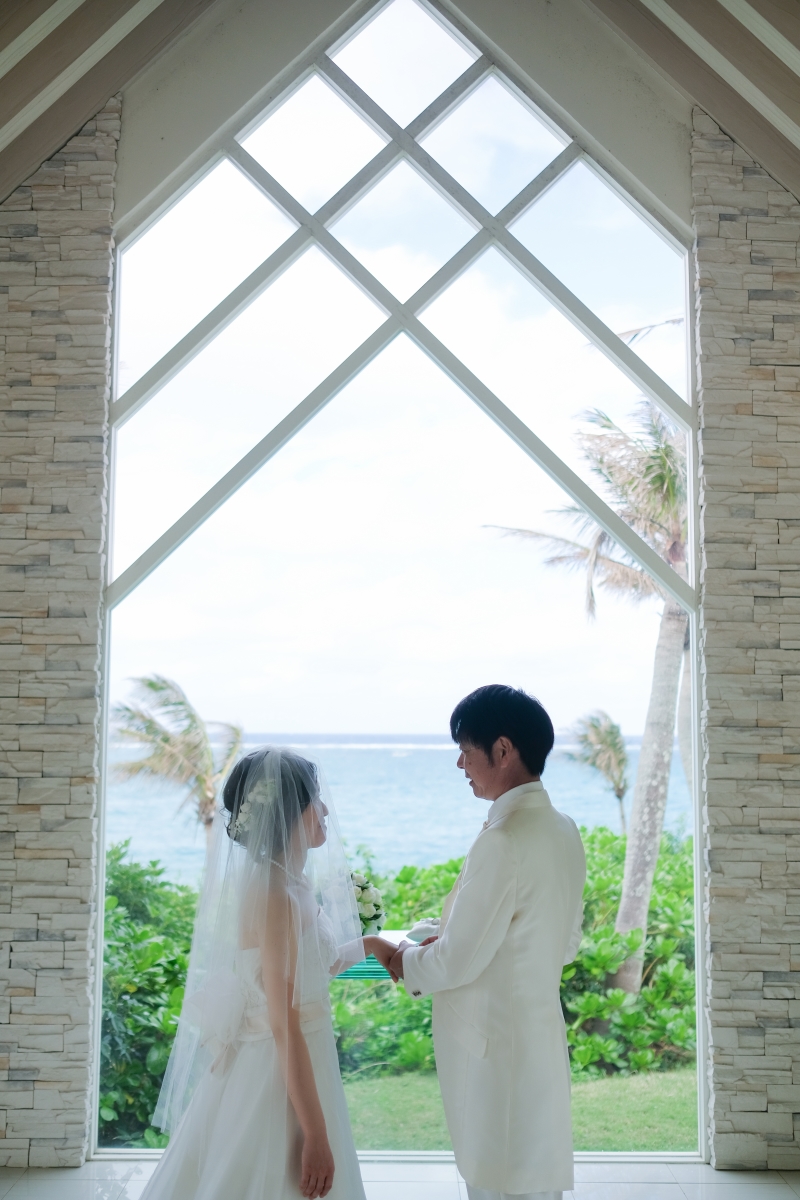 お客様の撮影レポート【ムーンビーチ&チャペルプレミアムフォトプラン】★結婚記念
