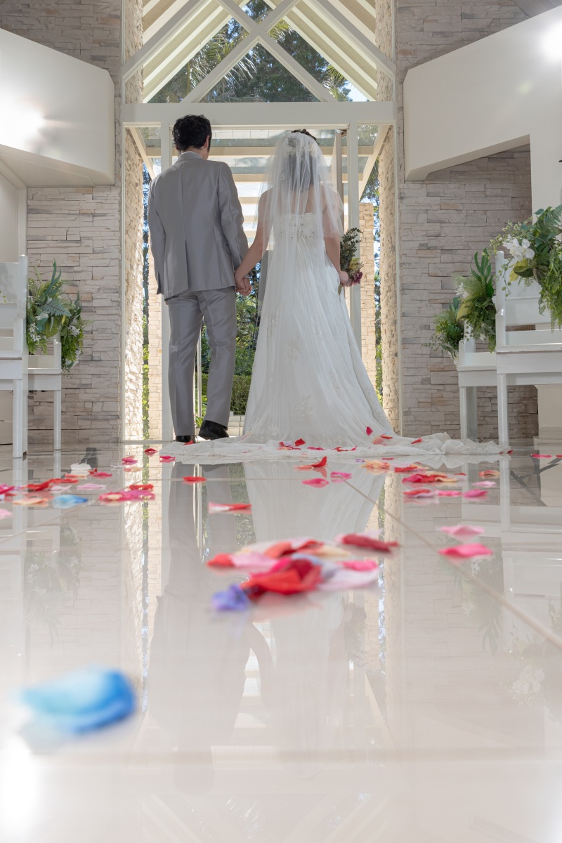 「まるで結婚式のようなチャペルセレモニーフォト」★ムーンビーチ編★