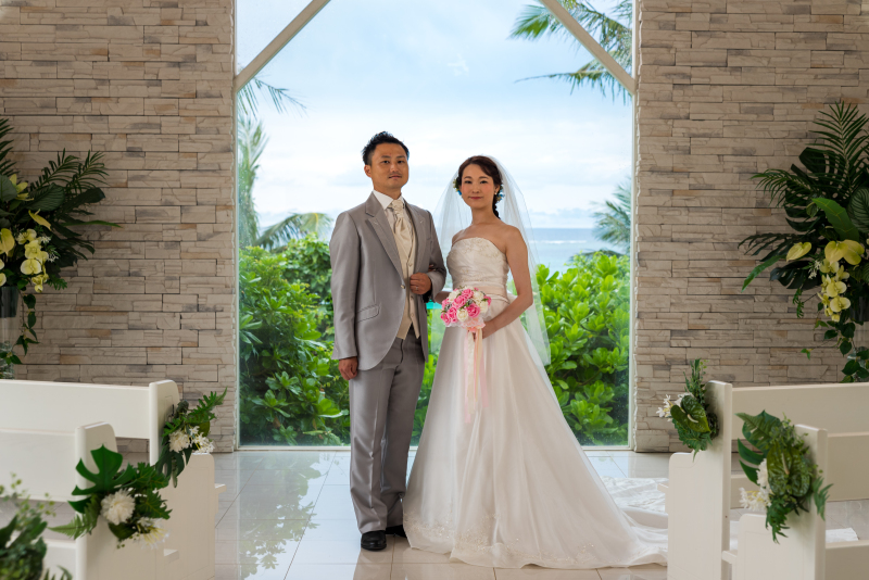 お客様の撮影レポート【ムーンビーチ＆チャペルプレミアムフォト】★サンセット