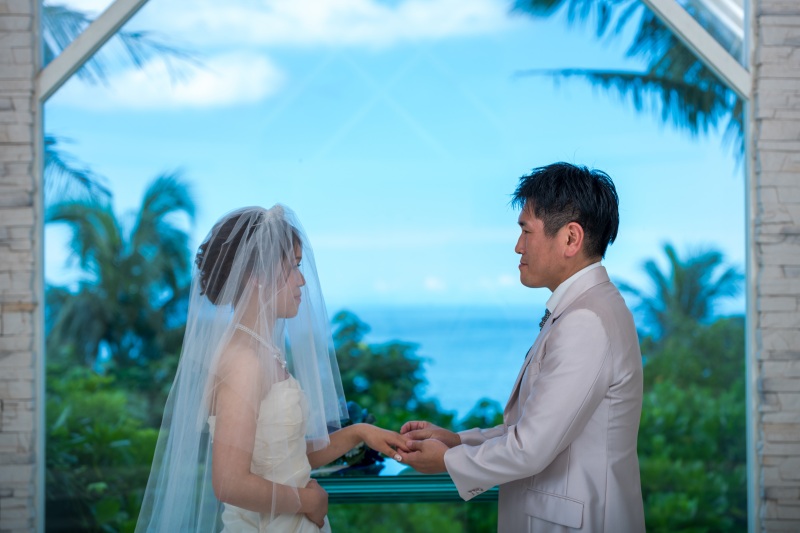 お客様の撮影レポート【ムーンビーチ&チャペルプレミアムフォト】★結婚記念