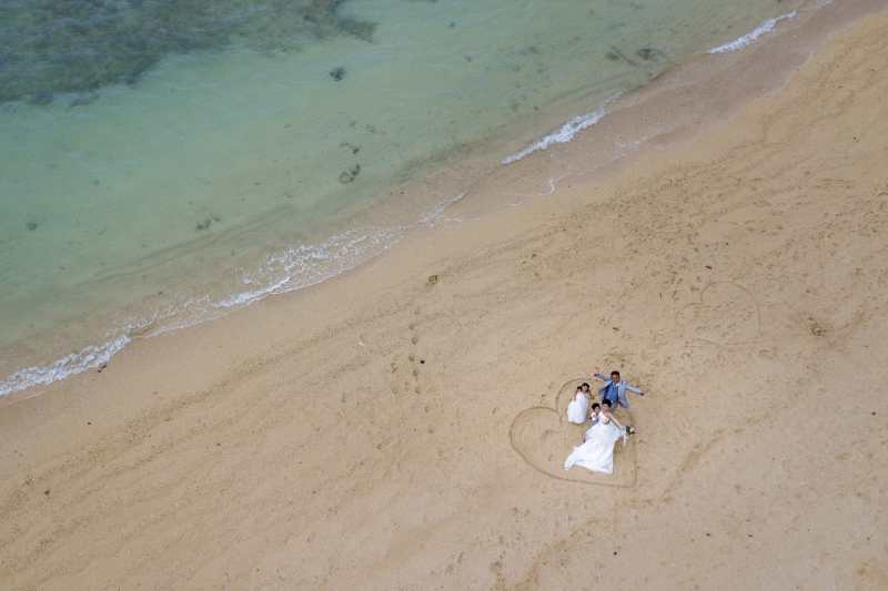 お客様の撮影レポート【おんなそんビーチフォトアルバムパッケージ】★家族同行