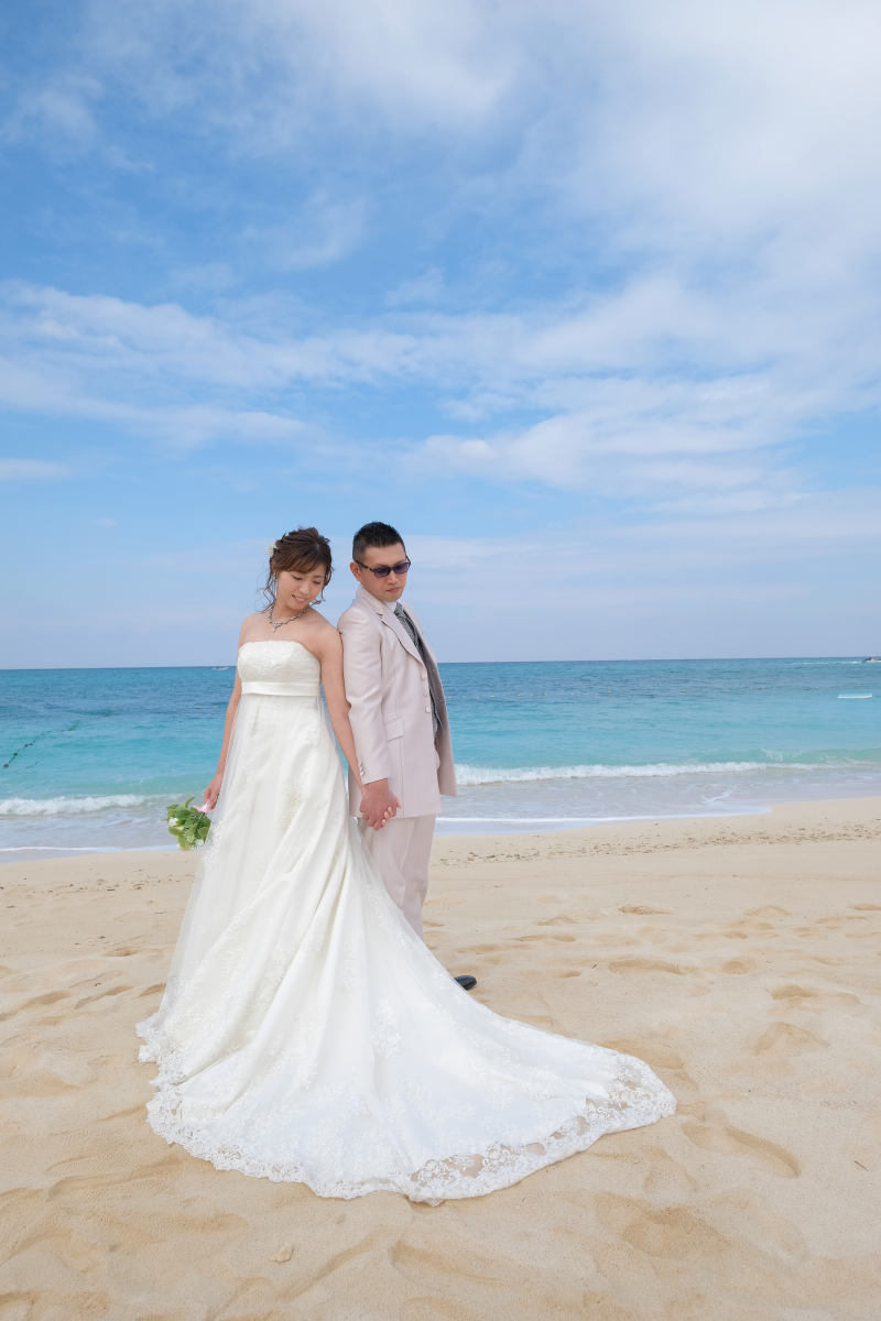 お客様の撮影レポート【ムーンビーチ&チャペル プレミアムフォトプラン】結婚記念