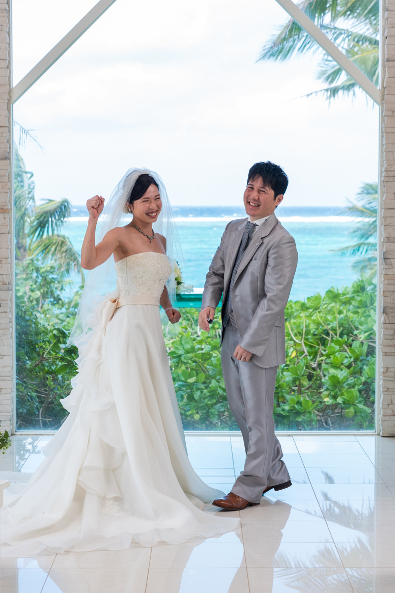 お客様の撮影レポート【ムーンビーチ&チャペルプレミアムフォト】★結婚記念